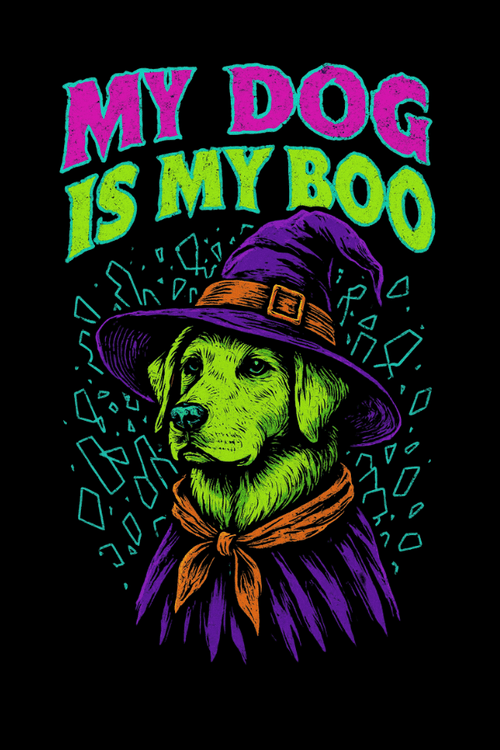 Dog Is My Boo Retro Uni Hoodie