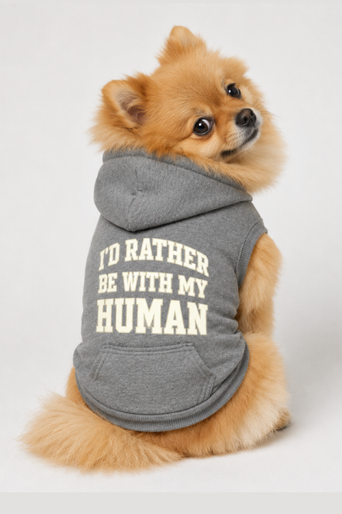 Be With My Humane Varsity Doggy Fleece Hoodie