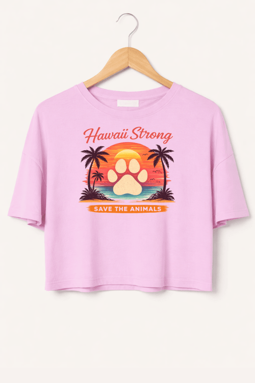 Hawaii Beach Strong Ladies Boxy T (All Profit Donated)