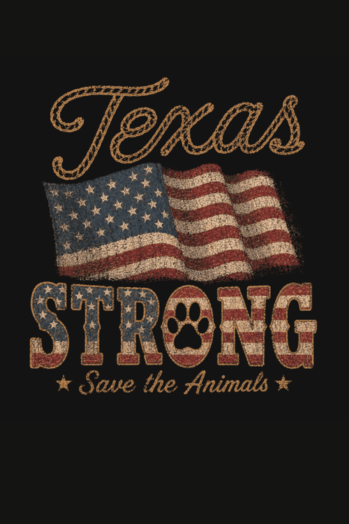 TX USA Flag Strong Pigment Dyed Uni T (All Profit Donated)
