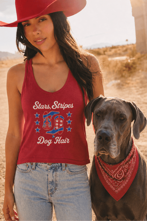 Stars & Dog Hair Ladies Tank