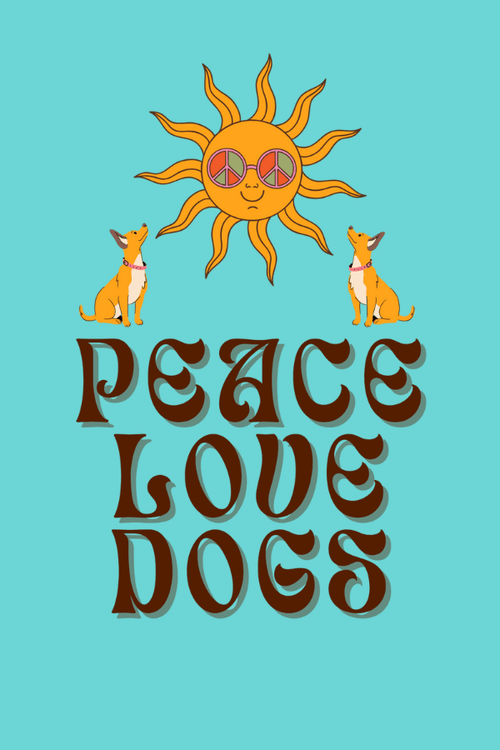 Peace Love Dogs Pigment Dyed Uni T