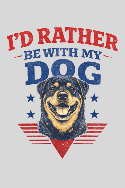 I'd Rather Be With My Rottie Crewneck Sweatshirt (All Profit Donated)