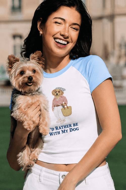 Summer Doggo Bear Momma Ladies Raglan T
