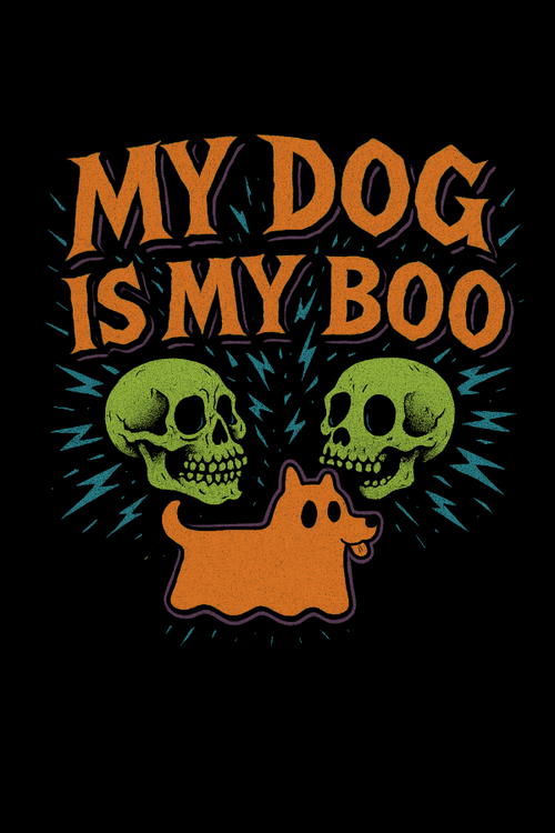 Dog Is My Boo Skull Uni Hoodie