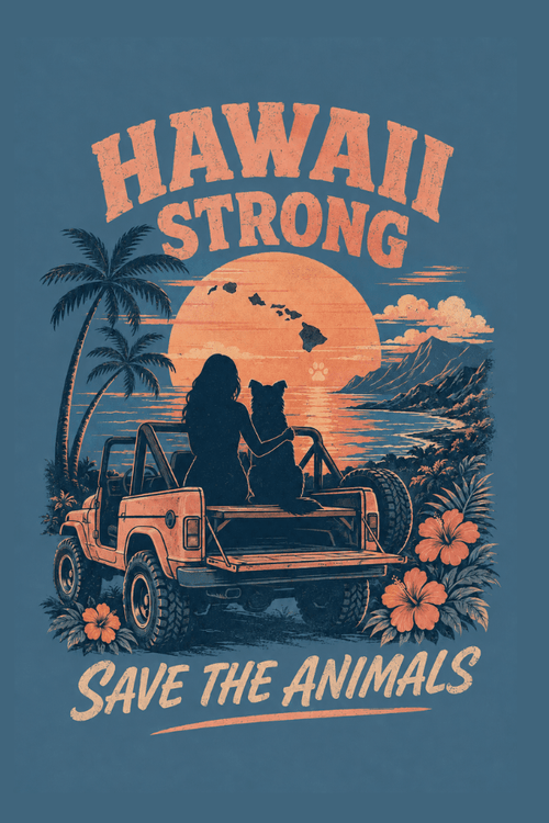 Hawaii Retro Jeep Strong Uni Hoodie (All Profit Donated)