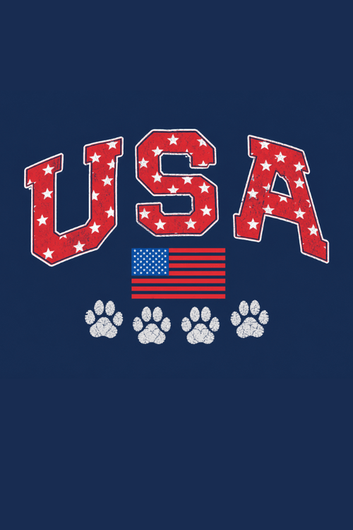 USA Paw Vibes Pigment Dyed Uni T