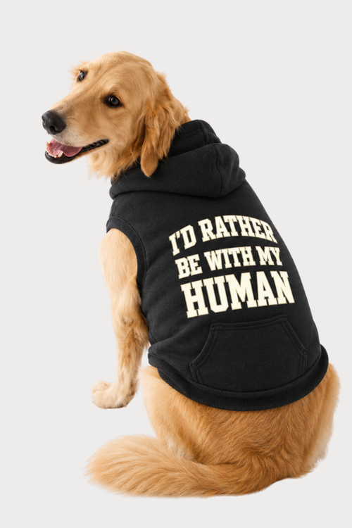 Be With My Humane Varsity Doggy Fleece Hoodie