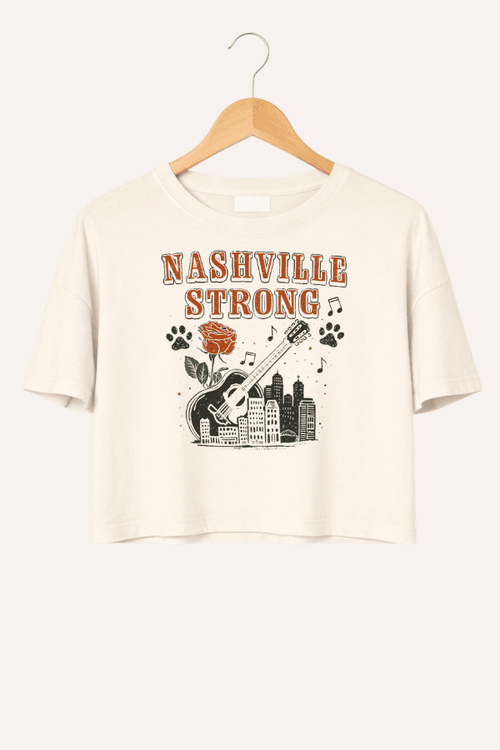 Nashville Music Strong Ladies Boxy T (All Profit Donated)