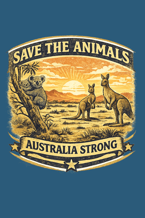 Vintage Save the Animals AUS Uni Hoodie (ALL PROFIT DONATED)