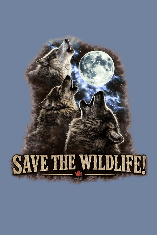 Save the Wildlife Moon Pigment Dyed Uni T (All Profit Donated)