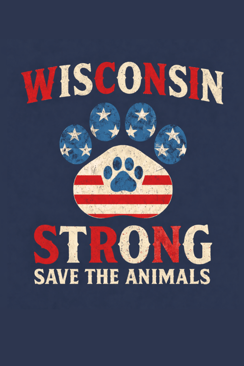 WI Flag Strong Uni Hoodie (All Profit Donated)