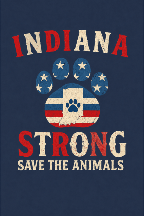 Indiana Flag Strong Pigment Dyed Uni T (All Profit Donated)