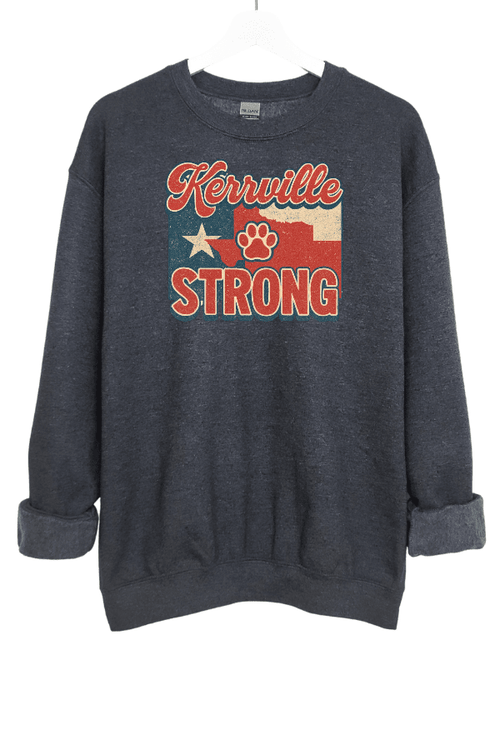 Kerville Flag Strong Crewneck Sweatshirt (ALL PROFIT DONATED)