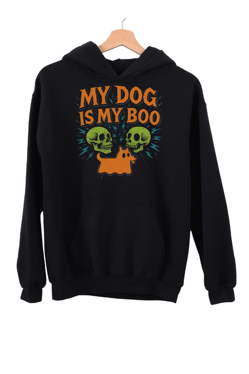 Dog Is My Boo Skull Uni Hoodie