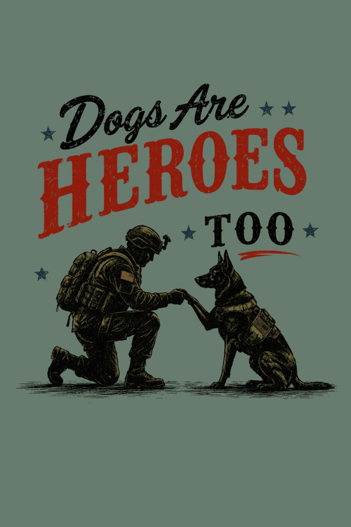 Heroes Soldier Mission K9 Pigment Dyed T (All Profit Donated)