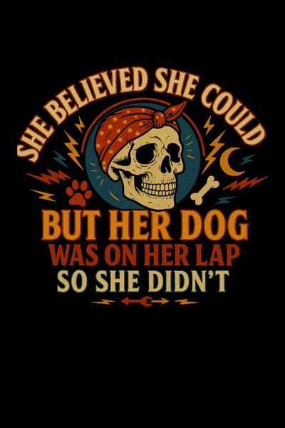 Dog On Lap Triblend Uni T