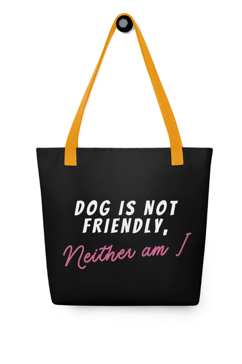 Dog Is Not Friendly Heavy Tote Bag