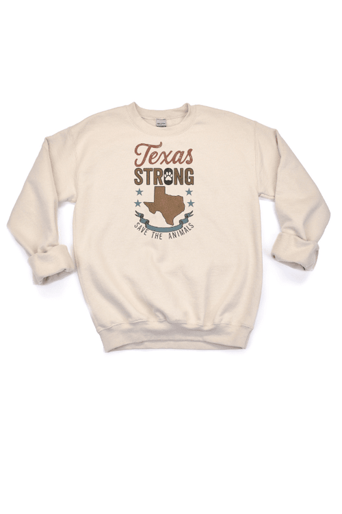 TX State Strong Crewneck Sweatshirt (ALL PROFIT DONATED)
