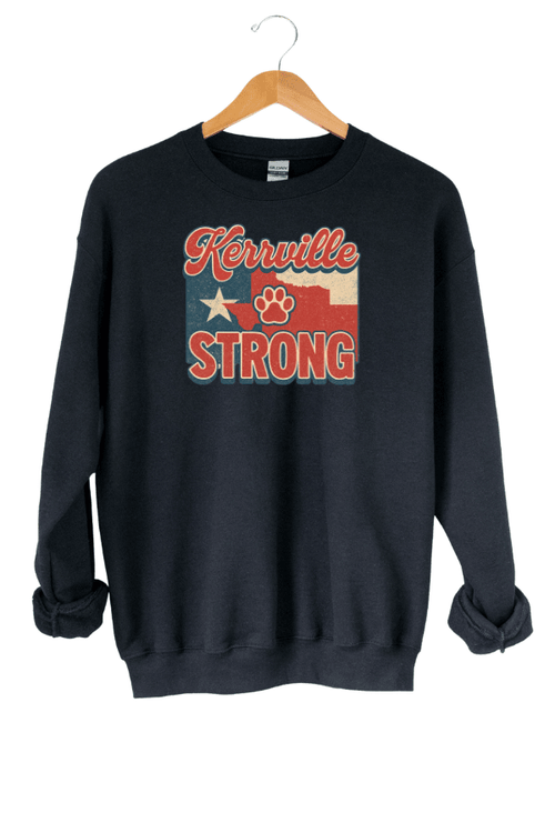 Kerville Flag Strong Crewneck Sweatshirt (ALL PROFIT DONATED)