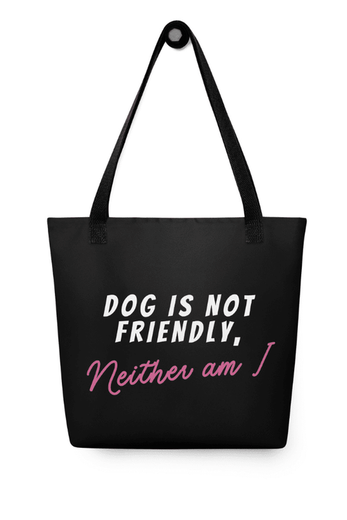 Dog Is Not Friendly Heavy Tote Bag