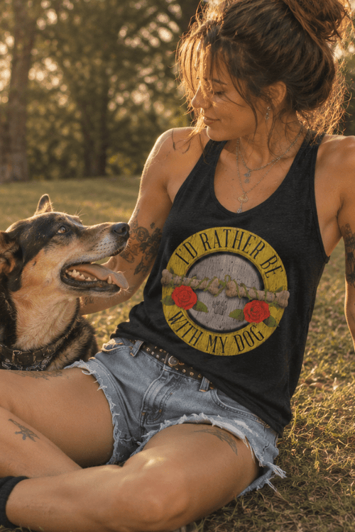 Vintage Bones & Roses Ladies Racer Tank