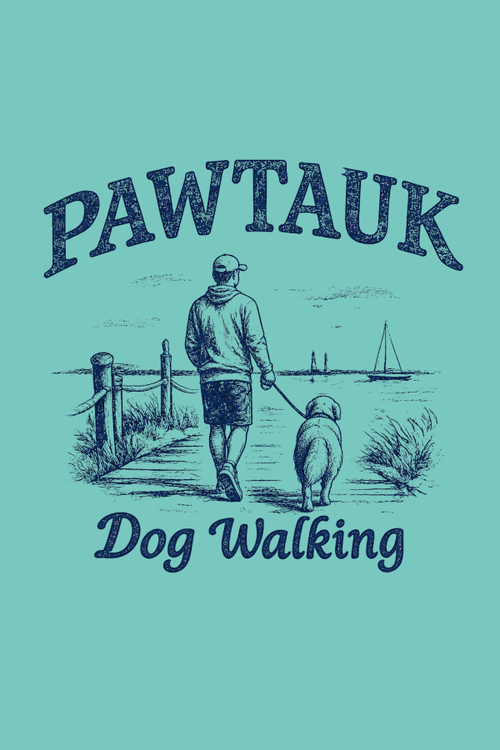 Pawtauk Dog Walking Pigment Dyed Uni T