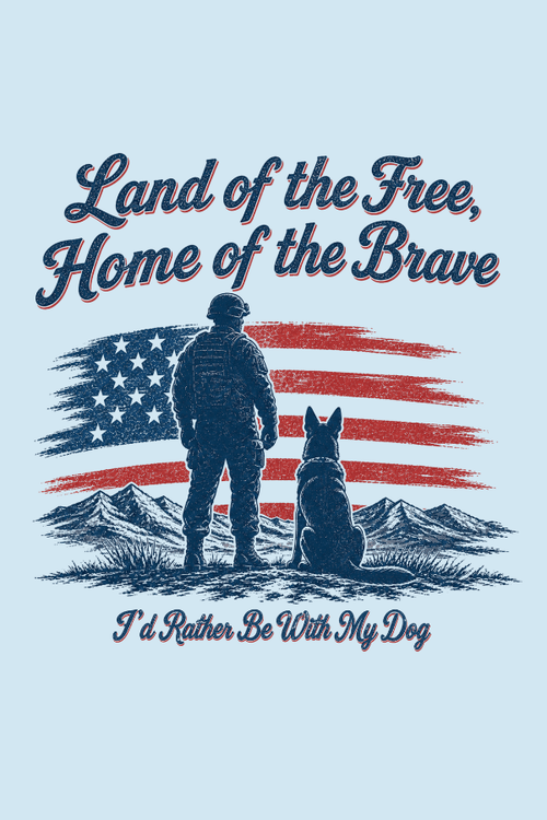 Soldiers Land of the Free Pigment Dyed Uni T
