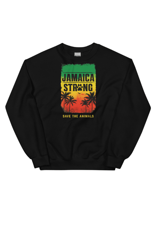 Jamaica Flag Strong Crewneck Sweatshirt (ALL PROFIT DONATED)