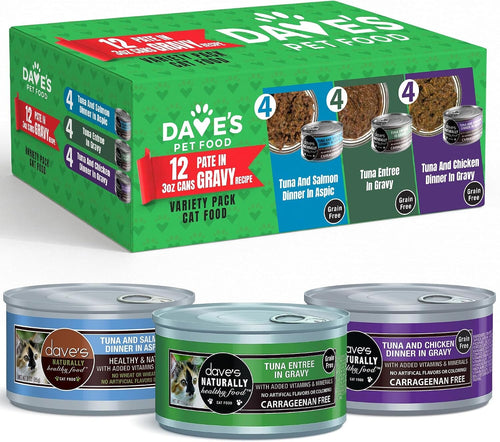 3 oz Naturally Healthy Cat Food Variety Pack - 12 Pack