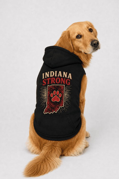 Indiana Strong Doggy Hoodie (All Profit Donated)