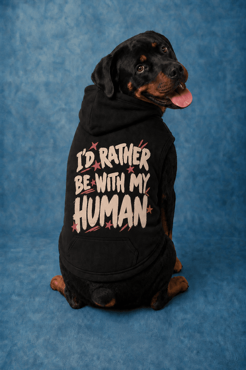 Rocker Be With My Human Doggy Hoodie