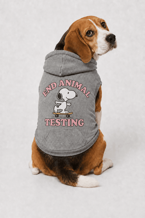 End Animal Testing Doggy Hoodie (All Profit Donated)