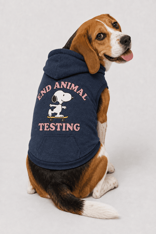 End Animal Testing Doggy Hoodie (All Profit Donated)