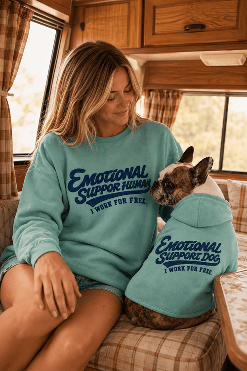 Emotional Support Human Crewneck Sweatshirt