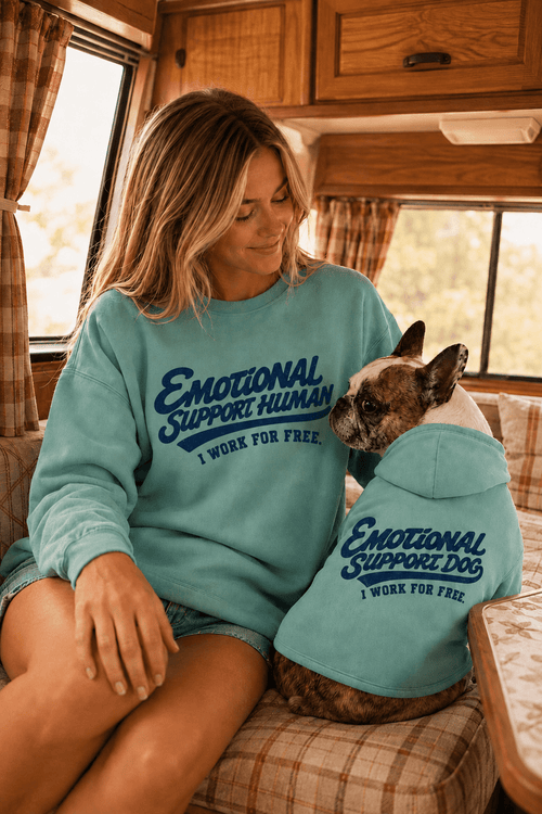 Emotional Support Human Crewneck Sweatshirt