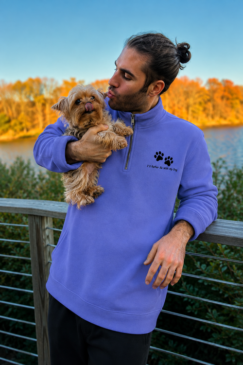 Heavyweight Pigment Dyed Paw Quarter Zip