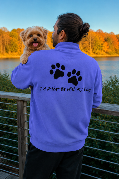 Heavyweight Pigment Dyed Paw Quarter Zip