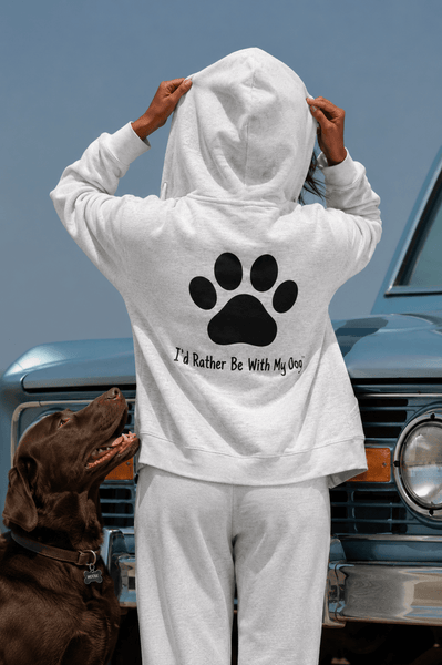 Paw Print Premium Zip Up Uni Hoodie
