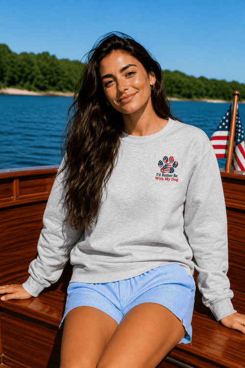 Patchwork Americana Uni Crewneck Sweatshirt