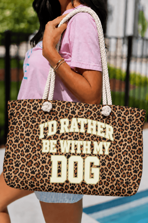 Paw Print Leopard Weekender Bag