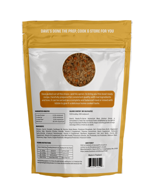 Dave's Grain-Free Goat Milk, Chicken Dinner Pouch Recipe for Dogs / 9 oz