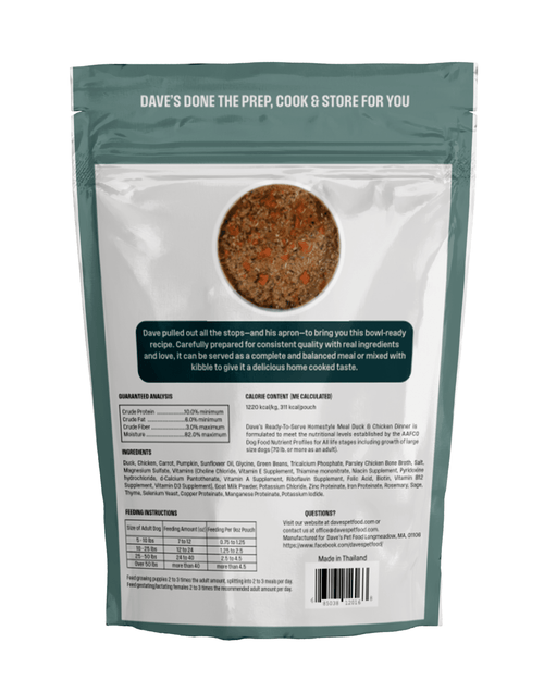 Dave's Grain-Free Goat Milk, Duck & Chicken Pouch Recipe for Dogs / 10 Pack - 9 oz Pouches