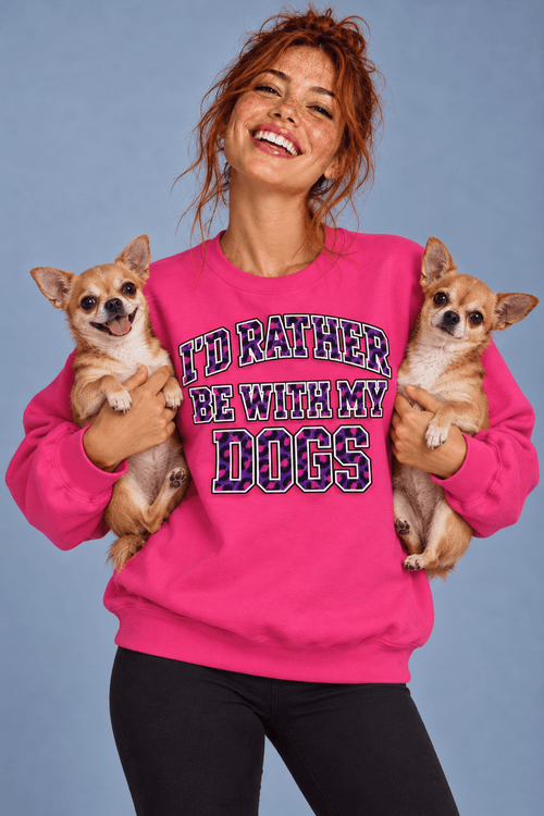 Purple Leopard Varsity Crewneck Sweatshirt (Plural)