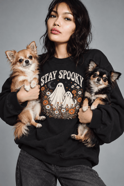 Stay Spooky Ghost Heavyweight Oversized Sweatshirt