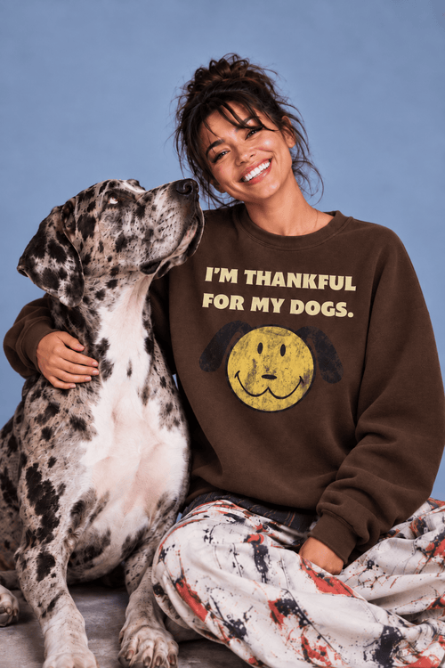 Thankful For My Dogs Crewneck Sweatshirt