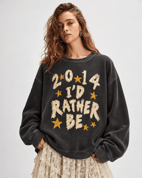 Vintage Starstruck Cord Flowy Crew