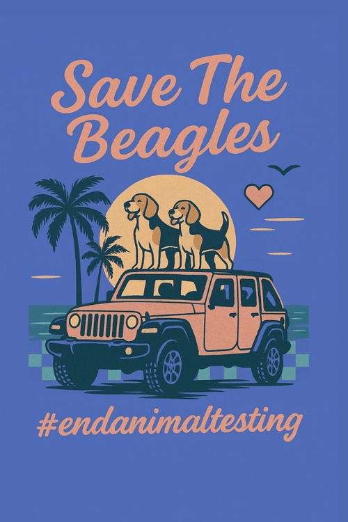 Save the Beagles Beach Pigment Dyed T (ALL PROFIT DONATED)