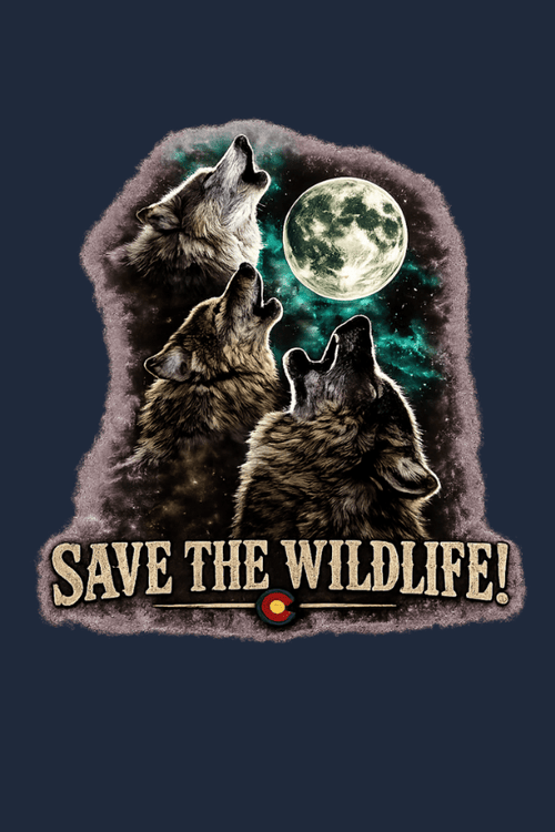 Save the Wildlife Moon Colorado Pigment Dyed Uni T (All Profit Donated)