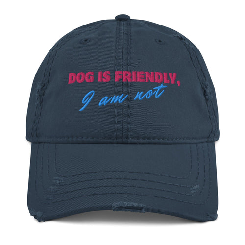 Friendly Dog Distressed Vintage Hat